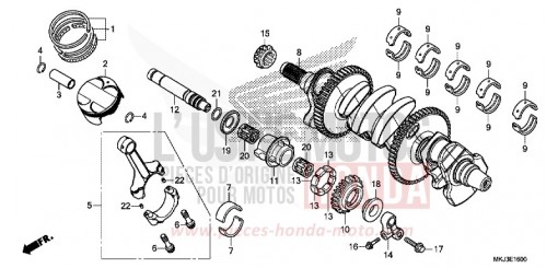 VILEBREQUIN/PISTON CB1000RAJ de 2018